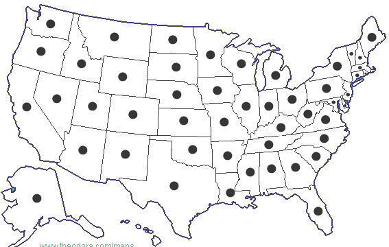 Map of United States (scroll below to choose state if no picture appears)